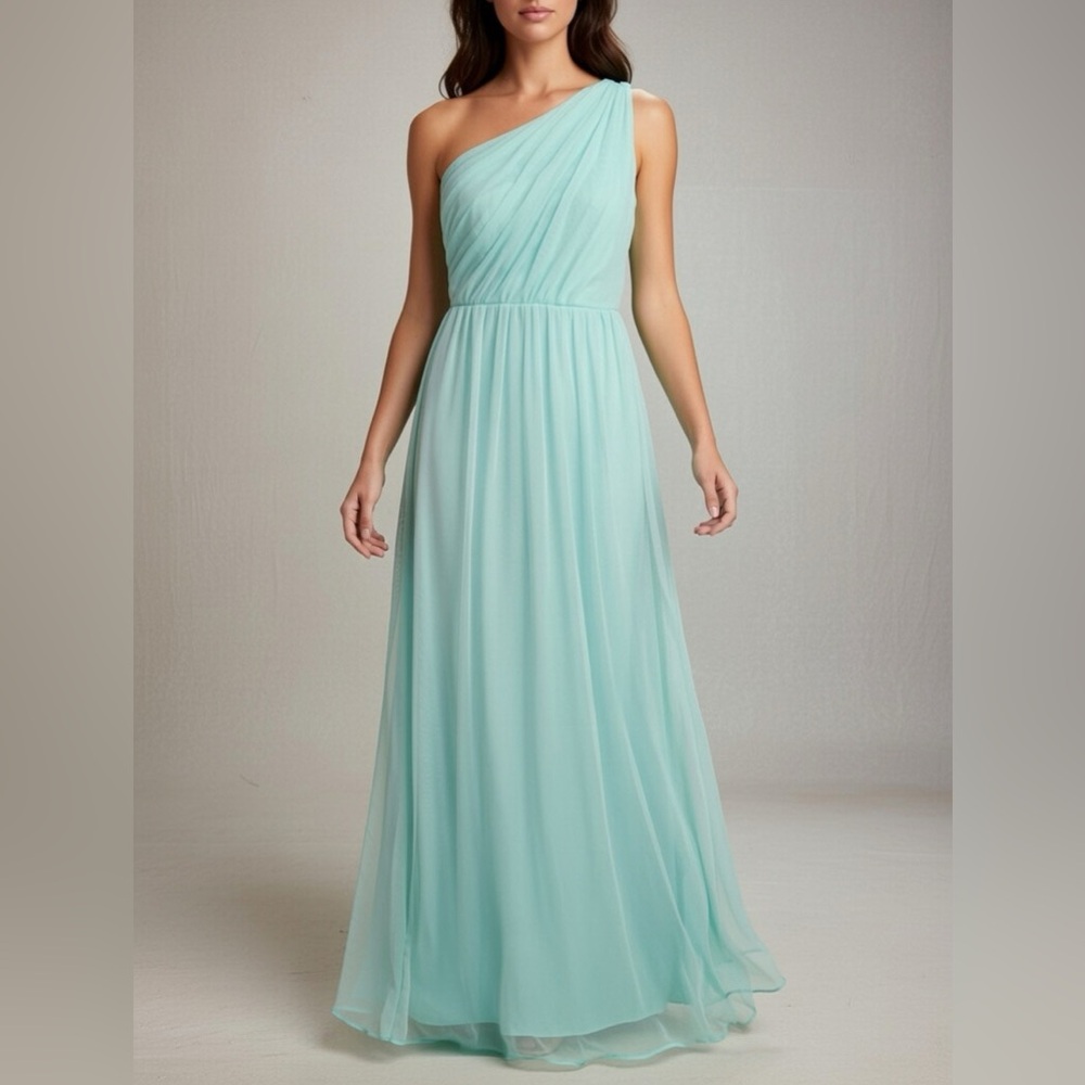 ALFRED SUNG ONE SHOULDER SHEER DRESS SIZE 6